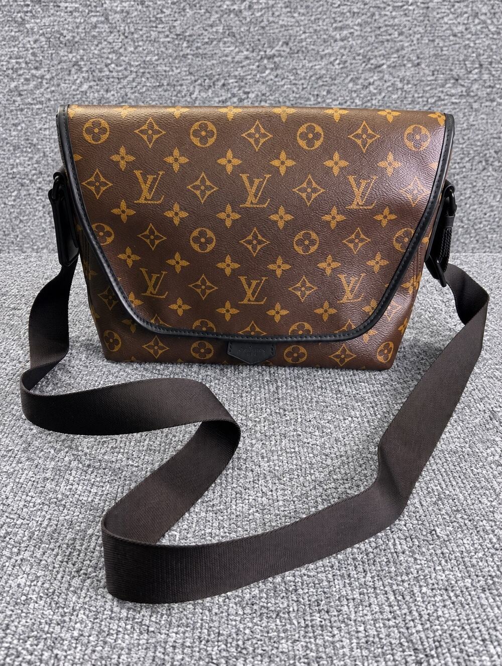 Louis Vuitton District PM Monogram Macassar Canvas Messenger Crossbody Bag